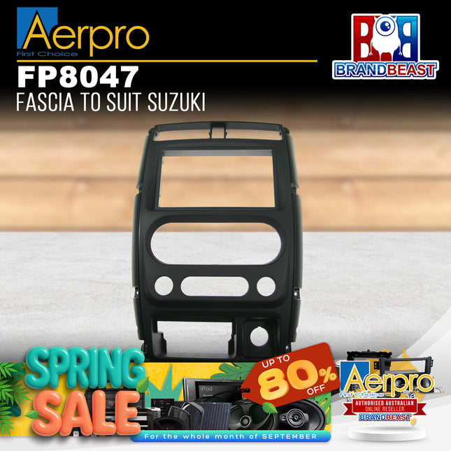 Aerpro FP8047 2DIN Facia Textured Black Facia Kit Suit Suzuki Jimny 2005 - 2018