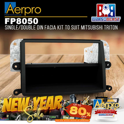 Aerpro FP8050 Single/Double DIN Facia Kit to Suit Mitsubishi Triton