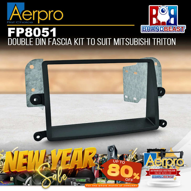 Aerpro FP8051 Black Double DIN Facia Kit to Suit Mitsubishi Triton