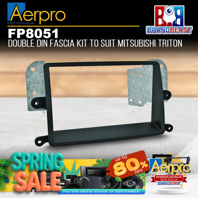 Aerpro FP8051 Black Double DIN Facia Kit to Suit Mitsubishi Triton