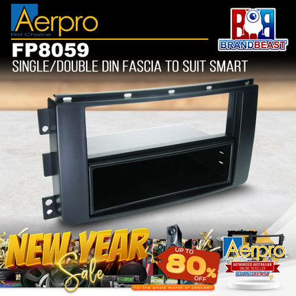 Aerpro FP8059 Black Single/Double DIN Facia Kit to Suit Smart