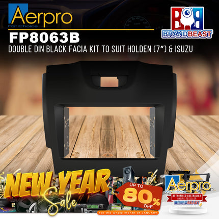 Aerpro FP8063B Double DIN Black Facia Kit Suit Holden Colorado/Colorado 7