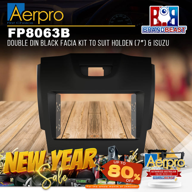 Aerpro FP8063B Double DIN Black Facia Kit Suit Holden Colorado/Colorado 7