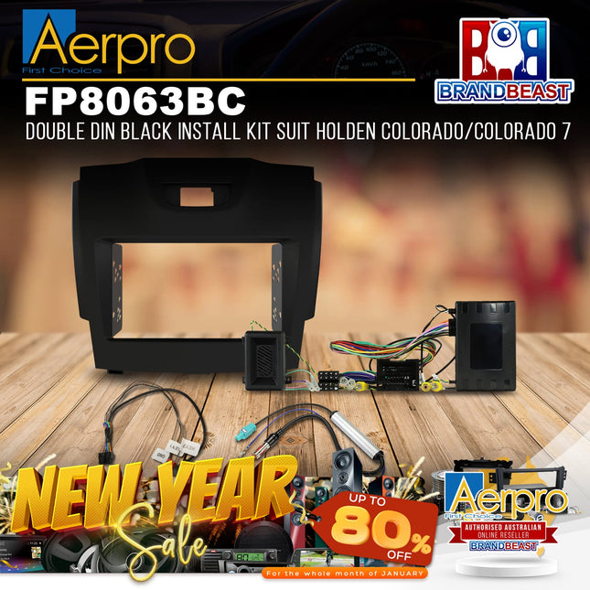 Aerpro FP8063BC Double DIN Black Install Kit Suit Holden Colorado/Colorado 7