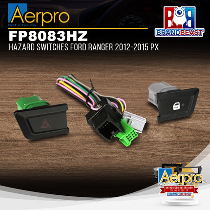 Aerpro FP8083HZ Hazard Switches to Suit Ford Ranger