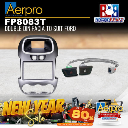 Aerpro FP8083T Double Din Facia to Suit Ford