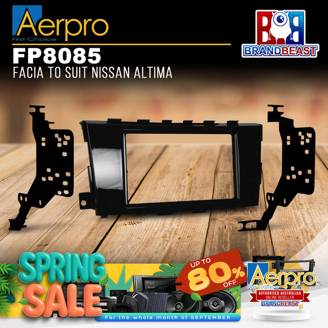 Aerpro FP8085 Double DIN Gloss Black Facia Kit Suit Nissan Altima 2013 - 2016