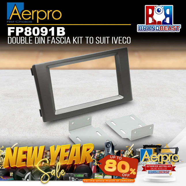 Aerpro FP8091B Facia Kit Suit Iveco Daily 2007-14 Dark Grey 2-DIN