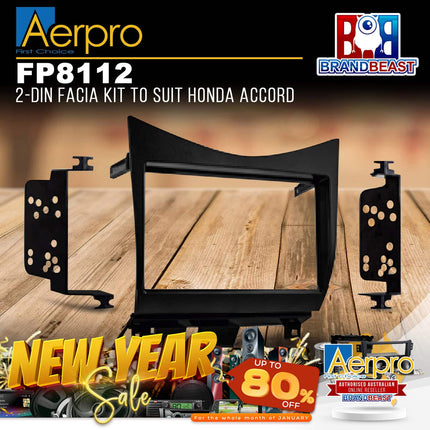 Aerpro FP8112 Double DIN Black Facia Kit Suit Honda Accord Euro 2003 - 2007