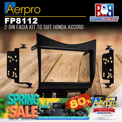 Aerpro FP8112 Double DIN Black Facia Kit Suit Honda Accord Euro 2003 - 2007