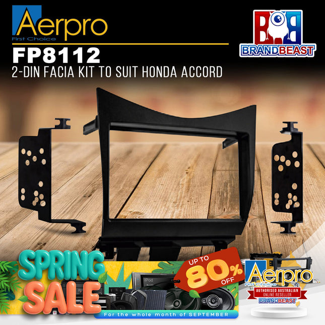 Aerpro FP8112 Double DIN Black Facia Kit Suit Honda Accord Euro 2003 - 2007