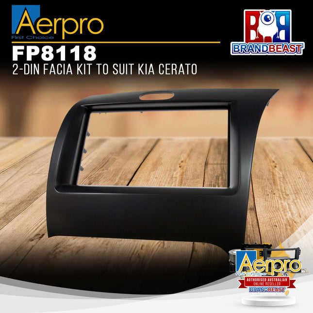 Aerpro FP8118 Double DIN Matte Black Facia Kit Suit Kia Cerato YD 2013 - 2018