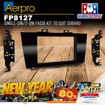 Aerpro FP8127 Single/Double DIN Black Facia Kit Suit Subaru Liberty/Outback