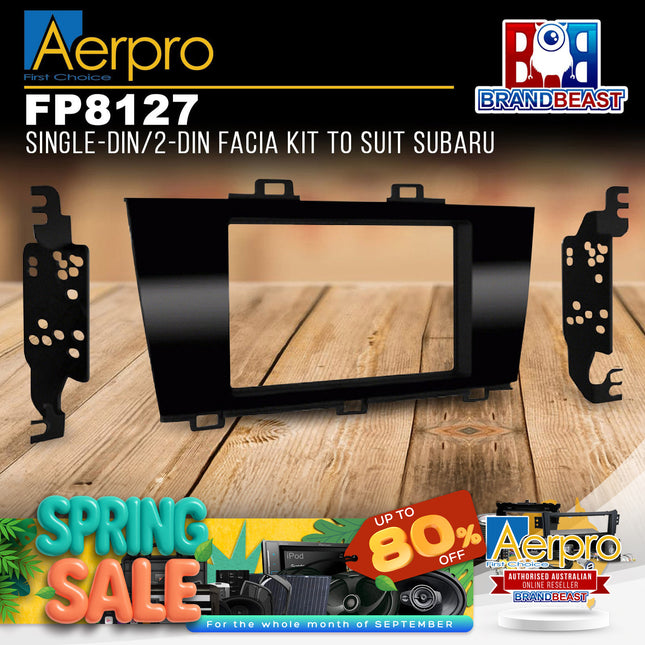 Aerpro FP8127 Single/Double DIN Black Facia Kit Suit Subaru Liberty/Outback