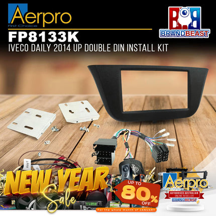 Aerpro FP8133K 2-DIN Stereo Install Kit Suit Iveco Daily 2014 - ON (Black)