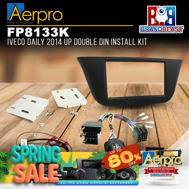 Aerpro FP8133K 2-DIN Stereo Install Kit Suit Iveco Daily 2014 - ON (Black)