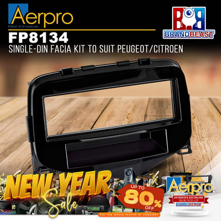 Aerpro FP8134 Single-DIN Facia Kit to Suit Peugeot/Citroen