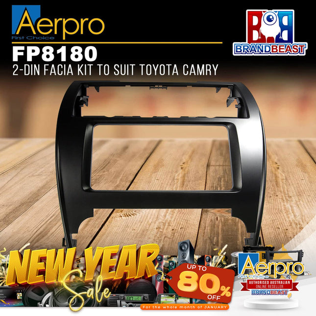 Aerpro FP8180 Double DIN Dark Charcoal Facia Kit Suit Toyota Camry 2012 - 2017