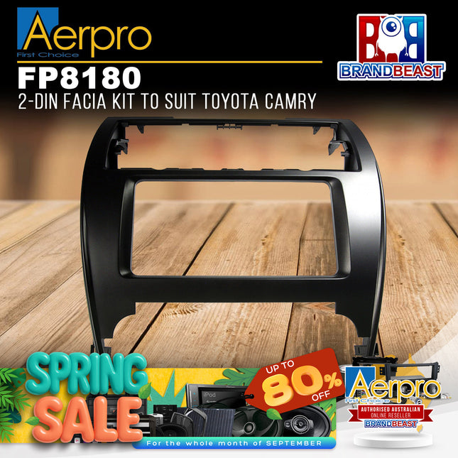 Aerpro FP8180 Double DIN Dark Charcoal Facia Kit Suit Toyota Camry 2012 - 2017