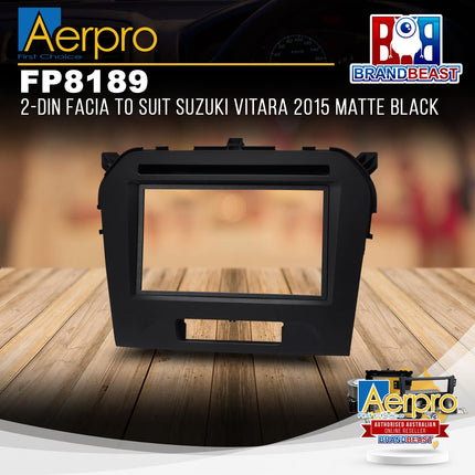 Aerpro FP8189 2-DIN Facia to Suit Suzuki Vitara 2015 Matte Black