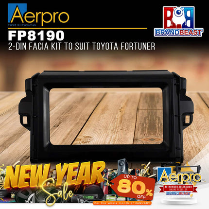 Aerpro FP8190 2-DIN Facia Kit to Suit Toyota Fortuner