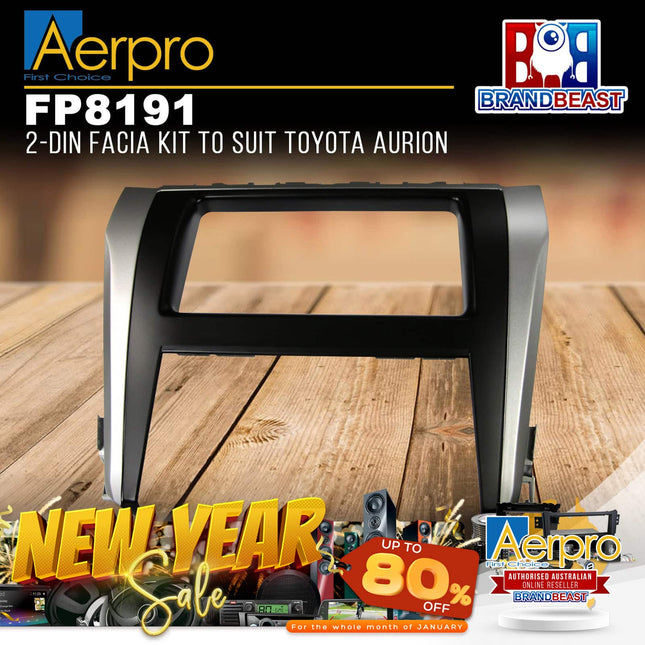 Aerpro FP8191 2-DIN Facia Kit to Suit Toyota Aurion