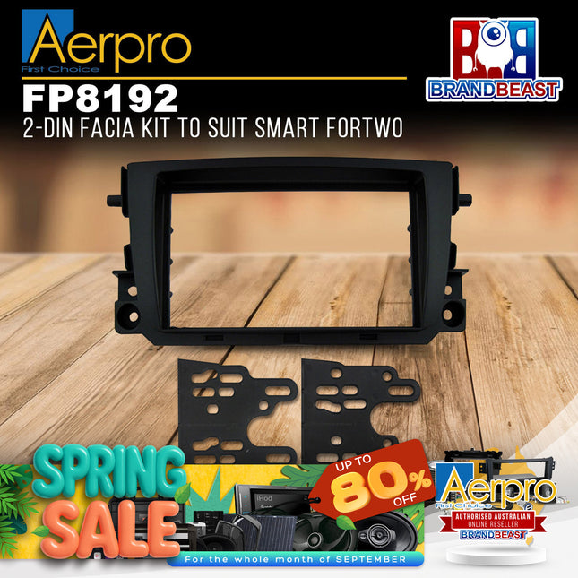 Aerpro FP8192 2-DIN Facia Kit to Suit Smart Fortwo