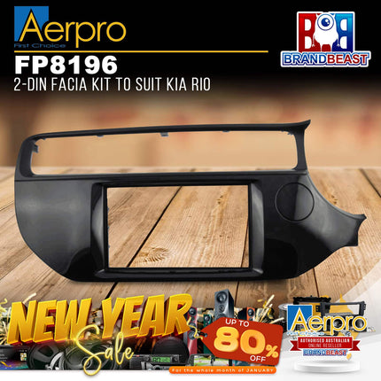 Aerpro FP8196 2-DIN Facia Kit Suit Kia Rio 2012-On UB Gloss Black