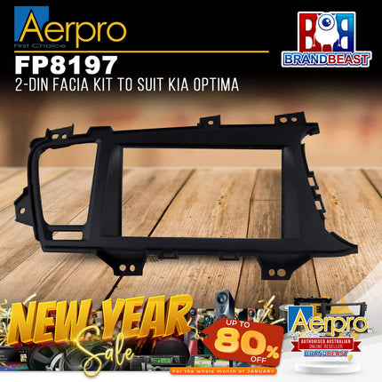 Aerpro FP8197 Double DIN Matte Black Facia Kit Suit Kia Optima TF 2011 - 2015