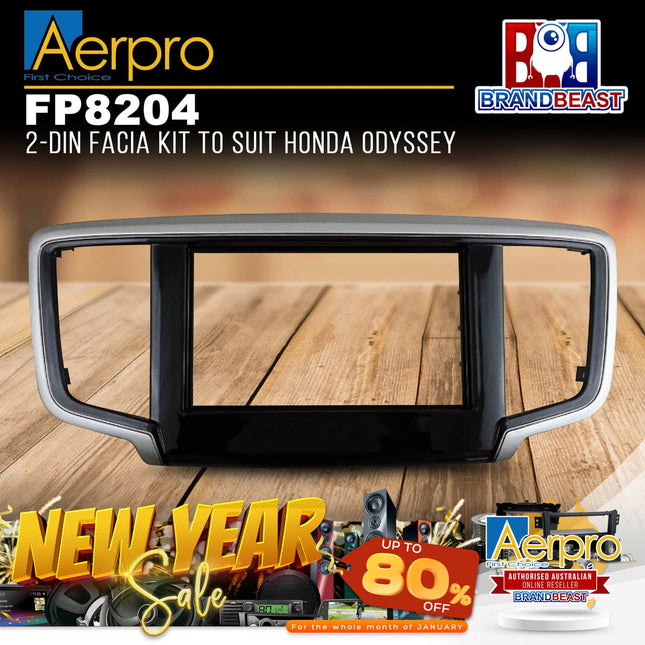 Aerpro FP8204 Double DIN Gloss Black Facia Kit Suit Honda Odyssey 2014 - ON