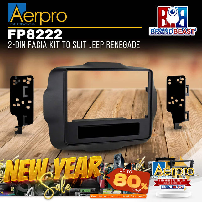 Aerpro FP8222 2-DIN Facia Kit to Suit Jeep Renegade