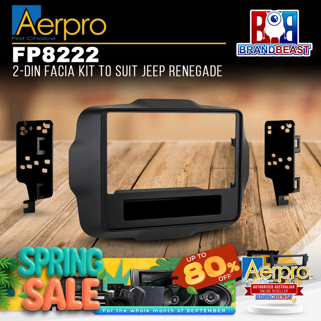 Aerpro FP8222 2-DIN Facia Kit to Suit Jeep Renegade