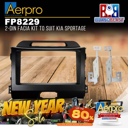 Aerpro FP8229 Double DIN Charcoal Facia Kit Suit Kia Sportage 2010 - 2015