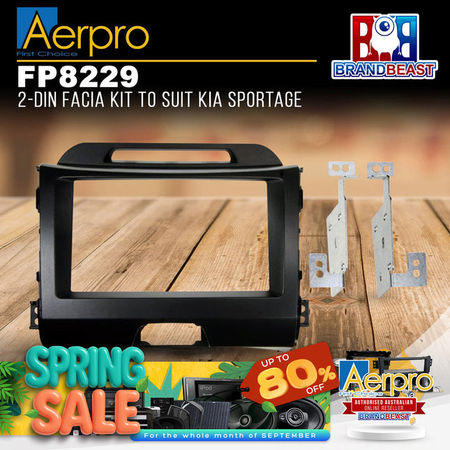 Aerpro FP8229 Double DIN Charcoal Facia Kit Suit Kia Sportage 2010 - 2015