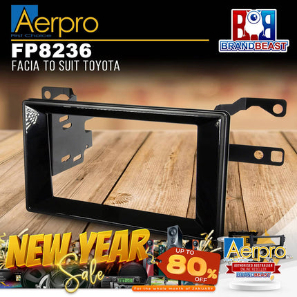 Aerpro FP8236 Double DIN Gloss Black Facia Kit Suit Toyota Corolla Hatch/Sedan