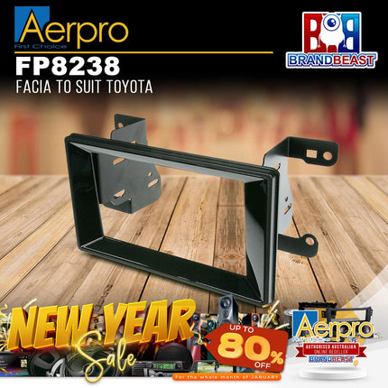 Aerpro FP8238 Double DIN Gloss Black Facia Kit Toyota Fortuner 2015 - 2020