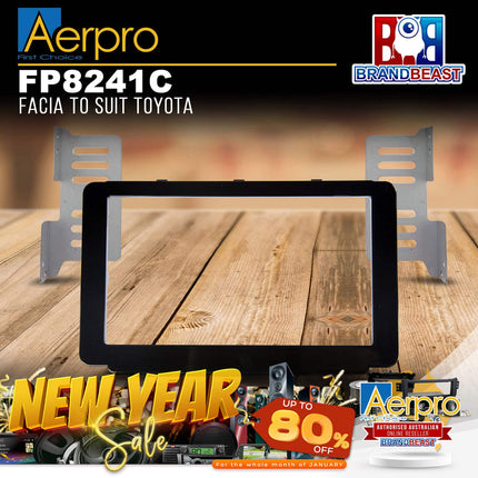 Aerpro FP8241C Double DIN Gloss Black Facia Kit Suit Toyota Hilux 2015 - 2020