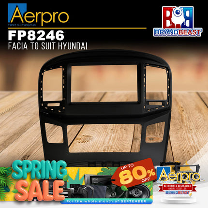 Aerpro FP8246 Double DIN Black/ Matte Black Facia Suit Hyundai Various Models