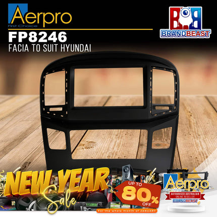 Aerpro FP8246 Double DIN Black/ Matte Black Facia Suit Hyundai Various Models