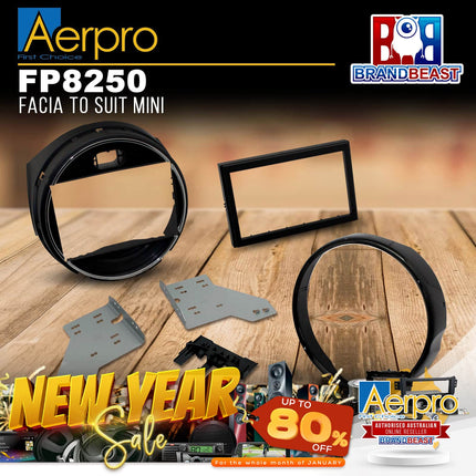 Aerpro FP8250 Double DIN Gloss & Matte Black Facia Kit Suit Mini Cooper F55/F56 2014