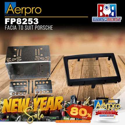 Aerpro FP8253 2DIN Black Facia Kit Suit Porsche 911 (997) & Boxster/Cayman (987)