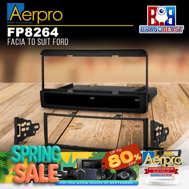 Aerpro FP8264 Single DIN Black Facia Kit Suit Select Ford & Jaguar Vehicles