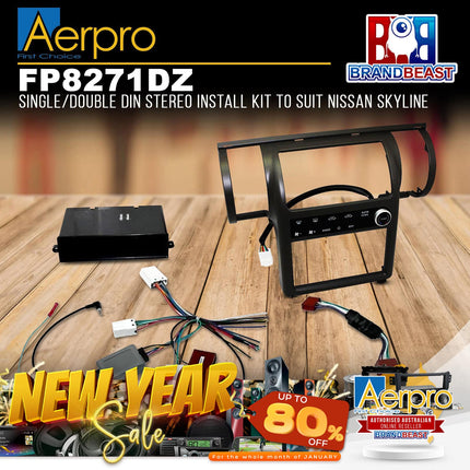 Aerpro FP8271DZ Single/Double DIN Install Kit Suit Nissan Skyline V35 350GT