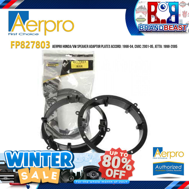 Aerpro FP827803 Honda/VW Speaker Adaptor Plates Accord: 1998-04, Civic: 2001-05