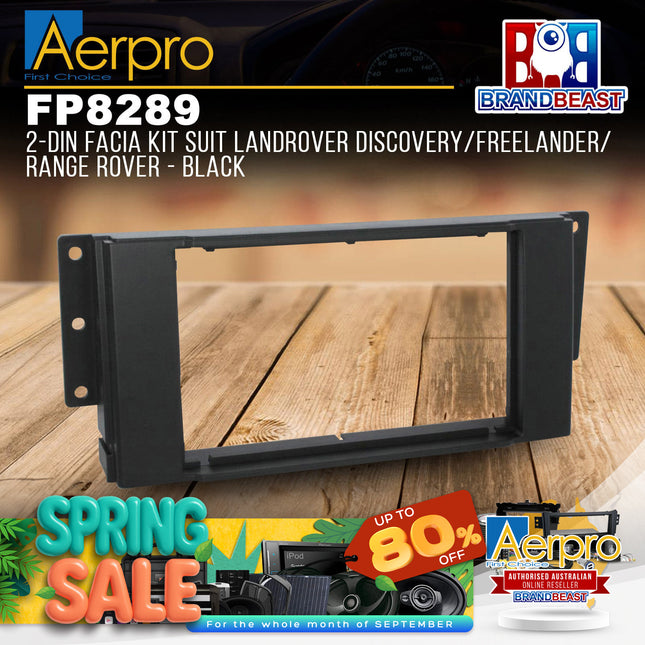 Aerpro FP8289 Double DIN Black Facia Kit Suit Land Rover Various Vehicles