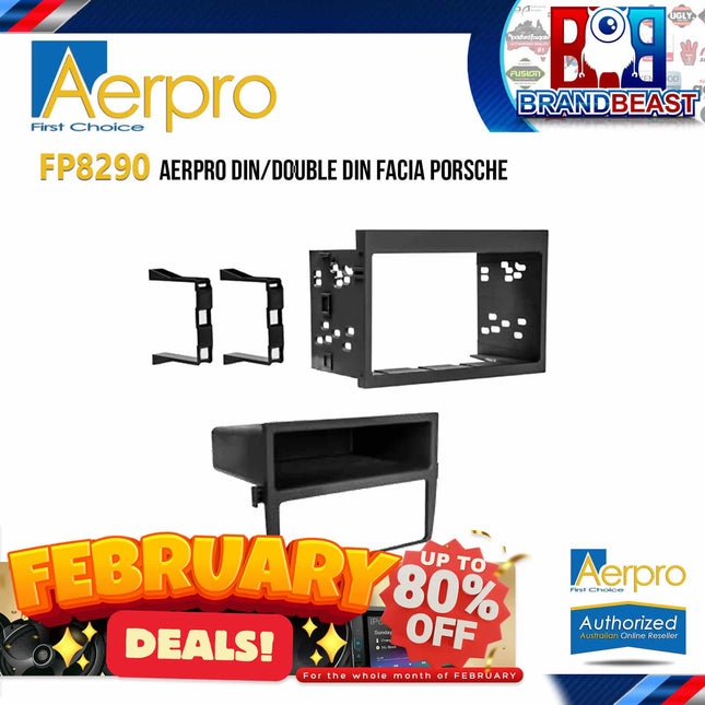 Aerpro FP8290 Single/Double DIN Black Facia Kit Suit Porsche 911/Boxster