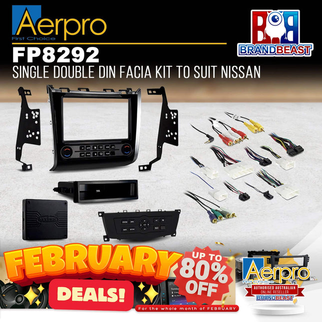 Aerpro FP8292 Single Double Din Facia Kit to Suit Nissan