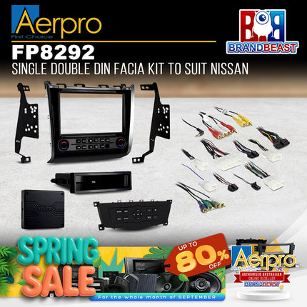 Aerpro FP8292 Single Double Din Facia Kit to Suit Nissan