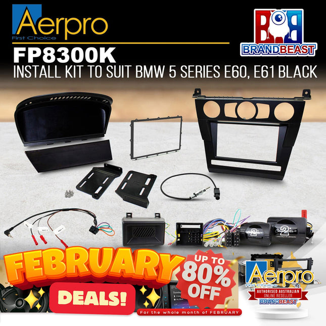 Aerpro FP8300K Double DIN Stereo Install Kit Suit BMW 5 Series 2004-2010 E60/E61