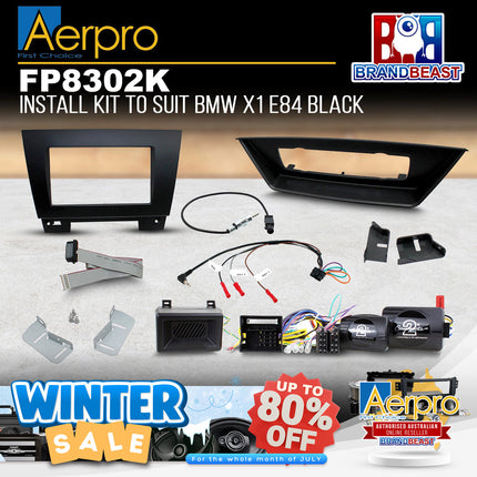 Aerpro FP8302K Double DIN Headunit Installation Kit Suit BMW X1 E84 - Black